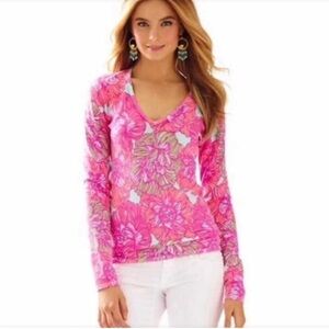 Lilly Pink V-Neck Sweater